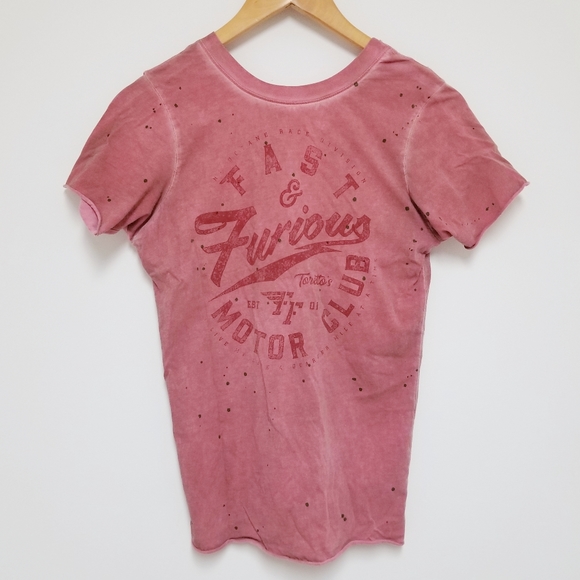 Affliction fast furious grunge pink graphic tee - Picture 3 of 8